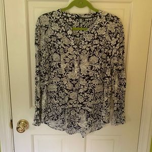 Joules long sleeve printed blouse, size US 8